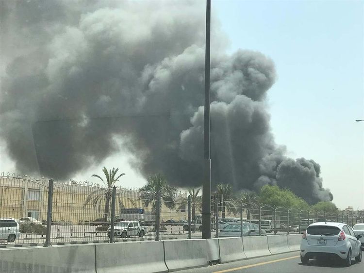 fire in sharjah industrial area